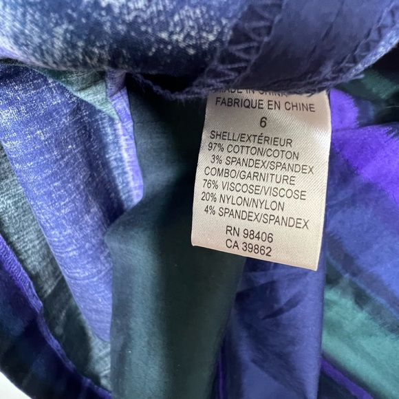 Theory Blaine Dress, black/ multi, size 6 - Picture 4 of 5